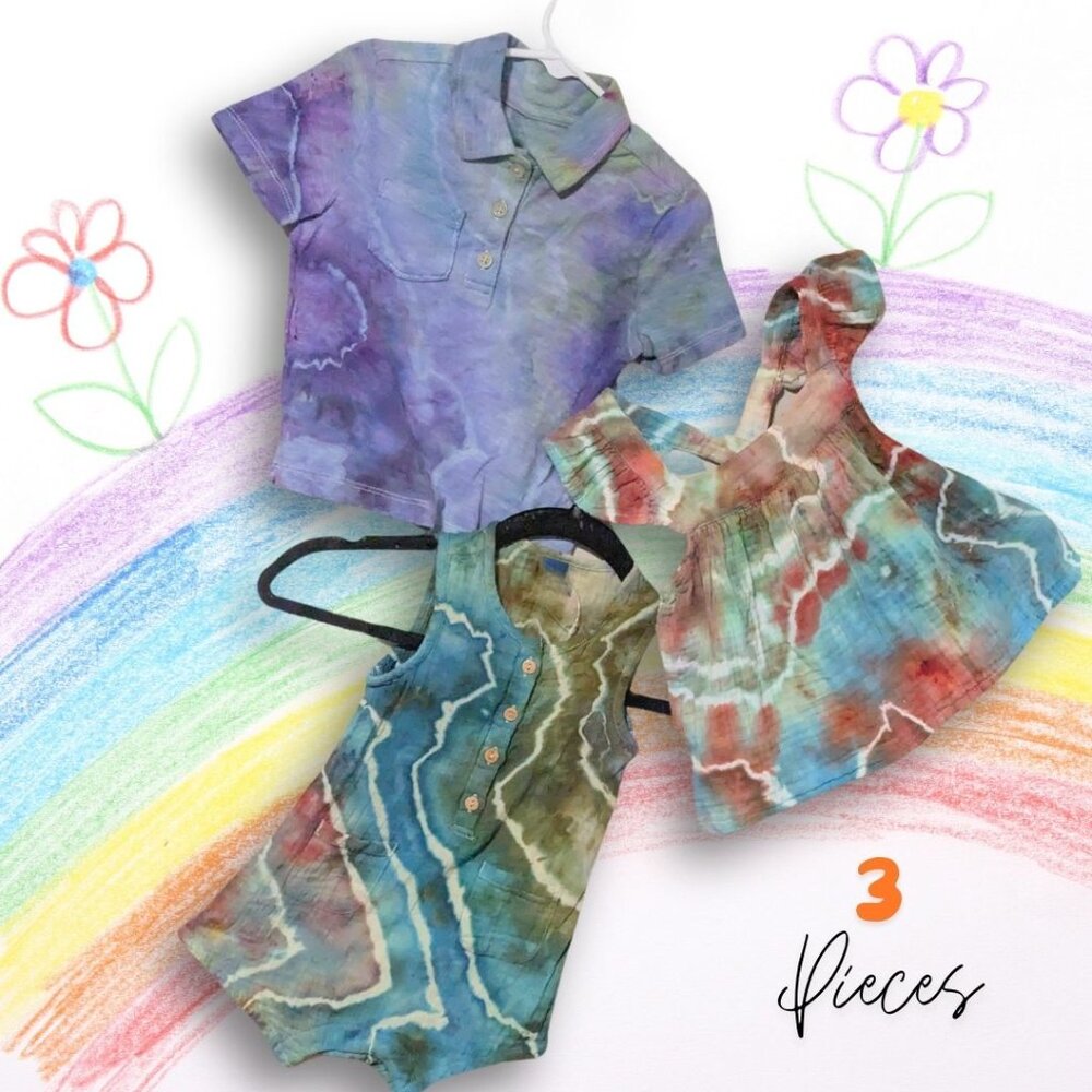 3pc Hand Dyed Baby Bundle sz 18-24 M/2T